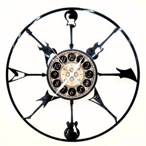 ELECTRIC GUITARS vinyl record clock